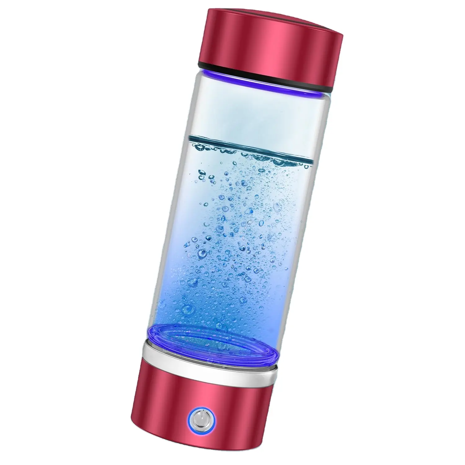 Generador Ionizador H2 Rich Cup Filter Glass Portable Hydrogen-Rich Plastic Alcaline Health Maker USB Botella de agua de hidrógeno