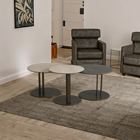 Vente chaude Table Basse Moderne avec Plateau En Verre Trempé 6 + 6MM Meubles De Salon Ensembles De Table À Manger Décoratifs
