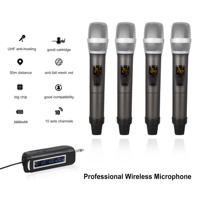 Microphone sans fil Audio vert GAW-RM50 4 canaux UHF Microphone de poche professionnel pour fête karaoké église spectacle Meeti