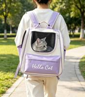 Sac de transport pliable pour chat, imperméable en tissu Oxford, sac de voyage pour animaux de compagnie, capacité élevée 7 kg, sac à main en maille respirante, vente en gros OEM