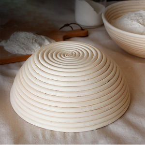 Panier <span class=keywords><strong>à</strong></span> <span class=keywords><strong>pain</strong></span> rond tissé <span class=keywords><strong>à</strong></span> la main JOHO JH-T1003 avec doublure en lin, en rotin d'Indonésie, écologique, pour la fermentation du <span class=keywords><strong>pain</strong></span> au levain - Product Image 4