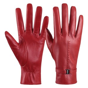 Guanti Invernali in Pelle Caldi Lunghezza <span class=keywords><strong>Opera</strong></span> in Pelle di Pecora Neozelandese di Alta Qualità per Donna Casual Traspiranti con Touchscreen - Product Image 5