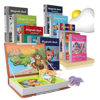 Puzzle magnétique en bois personnalisé de qualité supérieure, découpé au laser, anti-rayures, finition mate, OEM, vente en gros, jouet éducatif créatif, 50 pièces
