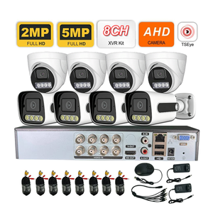 TSEye NDAA Compliant 8CH AHD XVR CCTV Kit 2MP 5MP IP66 Full Color Dome Bullet <b>Camera</b> Analog <b>Wired</b> Security Surveillance System - Product Image 1