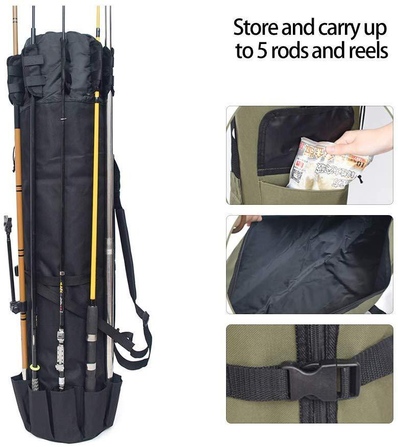 Sac De Rangement Faderr Pour Canne à Pêche – Grand, étanche, Léger, Avec Poche Intérieure Pour Leurres Et Appâts