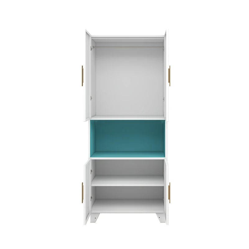 High Quality Low Price Home School 4 door Metal Steel Lockers Wardrobe Designs With Standing Foot