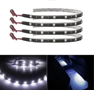 Strip Lampu Led Kedap Air 30CM untuk Lampu Interior Underglow Sepeda Motor Golf Cart Eksterior 12V 5050 12SMD Lampu Strip Led Mobil