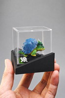 Figura de Tortuga Impresa en 3D a Todo Color con Caja de Exhibición y Base de Hierba, Estatua de Animal Realista, Adorno de Escritorio al por Mayor para Regalo