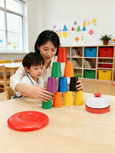 Mini jeu <span class=keywords><strong>de</strong></span> construction <span class=keywords><strong>de</strong></span> tasses empilables en plastique pour enfants, personnalisable OEM - Product Image 4