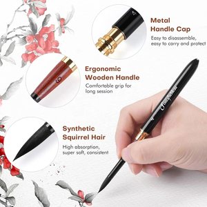 Juego de 6 Pinceles de Acuarela de Doble Punta 2026, Pelo de <span class=keywords><strong>Ardilla</strong></span>, Puntas Versátiles con Estuche, Perfectos <span class=keywords><strong>para</strong></span> Pintura de Acuarela y Gouache - Product Image 3