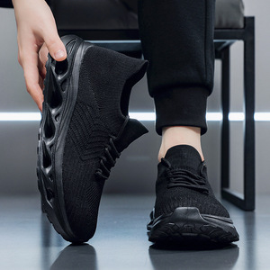 Chaussures décontractées pour hommes à bout large, respirantes, en maille Fly Knit, faciles à enfiler, pour pieds larges - Product Image 3