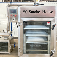 Four industriel automatique pour fumage de viande et de poisson - Machine à saucisses haute performance en acier inoxydable 304 avec moteur central