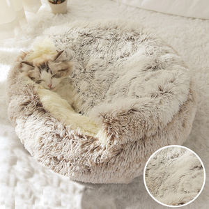 Cama de gato cálida de 40CM, sofá de Casa de felpa larga, cesta suave para dormir para mascotas, cama para perros, nido para gatos, cama para mascotas, cojín, soporte Dropshipping - Product Image 1