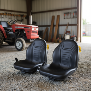 Cojines universales Vevor para asiento de tractor, respaldo alto, de vinilo y espuma, repuesto para cortacésped y montacargas, paquete de 2 - Product Image 2