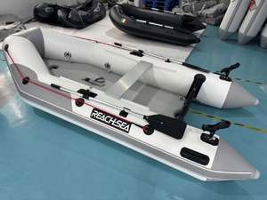 Plataforma Flotante de PVC Reachsea para 5 Personas, 360 cm, Color Blanco y Gris, Bote Inflable Económico con Toldo para Pesca - Product Image 5