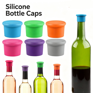 Bouchons de bouteille en silicone de qualité alimentaire, réutilisables, étanches, pour bouteilles de bière, joints anti-fuite, adaptés aux bouteilles de 25 à 31 mm, vin, soda - Product Image 1