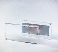 Affichage de la monnaie acrylique Cadre de support de billet de dollar autoportant de 14mm d'épaisseur Affichage 8 "X 4" disponible pour produit intérieur de 7 "X3"