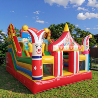 Castillo inflable de gran capacidad de 4m * 6m/5M * 8M para niños con tobogán y área de escalada Material de PVC casa hinchable