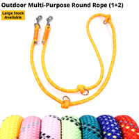 Freihändige Multifunktions-Nylon-Doppelleine für Mittelgroße und Große Hunde zum Laufen, Wandern und Spazieren