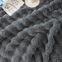 Couverture polaire ultra douce et moelleuse en microfibre épaisse à bulles, idéale pour l'hiver