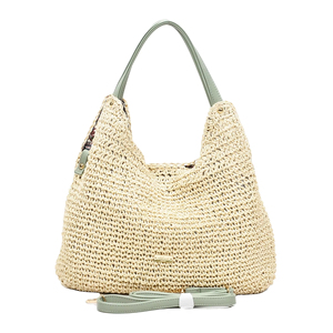 Women's Woven <b>Straw</b> Tote <b>Bag</b> with PU Leather Handles Convertible Shoulder <b>Bag</b> with Detachable Strap Casual Beach <b>Bag</b> - Product Image 1