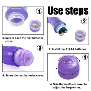 Cristallo medico TPE realistico variabile <span class=keywords><strong>Multi</strong></span> velocità clitoride vibrante vibratore coniglio vibratori Dildo per le donne - Product Image 6