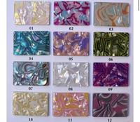 Feuilles de plastique acrylique personnalisables, feuilles de celluloid nacré effet écaille de tortue