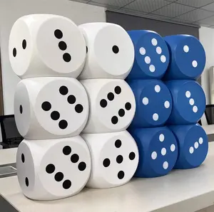 Manufacturer stress dice custom printed large size bulk EVA PU foam dices six-sided embellishment game toy dice