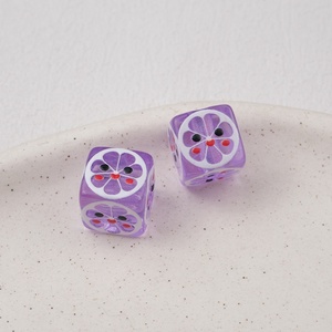 Nuevas Cuentas Acrílicas de 14mm en Colores Variados, Tipo Cubo de Hielo, Marca <span class=keywords><strong>Leomon</strong></span>, para Collares Gruesos y Fabricación de Joyería - Product Image 4