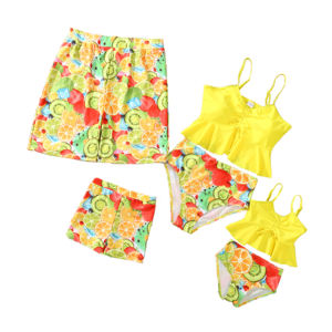 Shinyolife — bikini assorti en famille, maillot de bain Sexy à motif léopard rose, pour mère et fille, pour la plage, papa et fils - Product Image 6