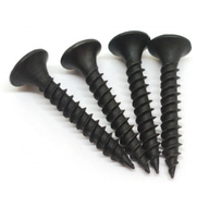 Vis à tête trompette en phosphate noir C1022A, filetage fin, fixations professionnelles pour plaques de plâtre