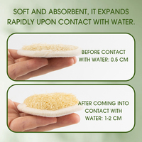 Soins de la peau Eco Round Facial Cleansing Pad Soft Face Scrubber Puff Absorbant Natural Loofah Gourd Exfoliant Facial Sponge