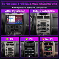 Radio Mobil Grosir untuk Ford Escape 2007-2012 Layar Sentuh Navi Player Carplay Multimedia Sistem Android Bt Auto 2 Din