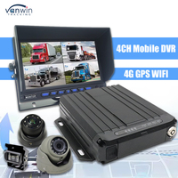 4CH GPS Mobile DVR 4G 1080P WiFi Dual SD Card Fleet Tracking MDVR avec 1 an de garantie pour les bus