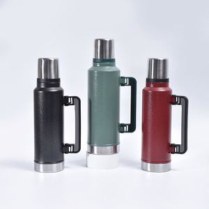 Botella de Agua Térmica de Acero Inoxidable con Aislamiento al Vacío, para Viajes al Aire Libre, 1.0L 1.4L 1.9L, con Asa, Duradera - Product Image 2
