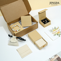 Jingda One-Stop-Anbieter für Schmuckverpackungen, Umweltfreundliche Kraftpapier-Schubladenbox für Halsketten, Ohrringe und Ringe