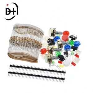 ชุดตัวต้านทานแบบพกพาที่ใช้งานได้สะดวกสำหรับชุดเริ่มต้นอาร์ดูโน่ UNO R3 LED โพเทนชิออมิเตอร์ แทคสวิตช์ พินเฮดเดอร์ - Product Image 5