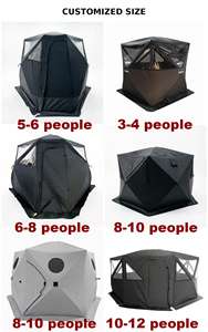 Grande <span class=keywords><strong>tente</strong></span> de sauna OEM portable à 8 côtés <span class=keywords><strong>Tente</strong></span> de sauna octogonale coupe-vent imperméable pour l'extérieur - Product Image 5