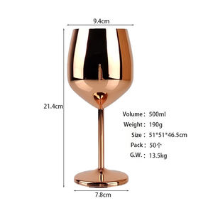Taças de Coquetel em Ouro Rosa Personalizadas, Copos de <span class=keywords><strong>Metal</strong></span> para Champanhe, Taças de Vinho Tinto em Aço Inoxidável - Product Image 4