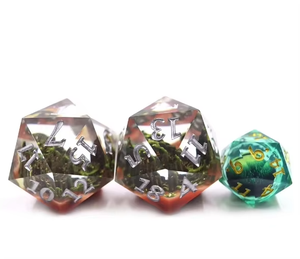 ชุดลูกเต๋าเรซิ่น 7 ชิ้น รูปทรงหลายเหลี่ยม ปรับแต่งโลโก้ได้ สำหรับเกม RPG Dungeons and Dragons ขอบคม รุ่น D20 ลาย <span class=keywords><strong>Beholder</strong></span> - Product Image 3