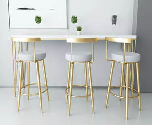 Cao Hiện Đại Giá Rẻ Phân Ghế Bar Đồ Nội Thất Cho Bàn Bar Ghế Nhà Cao Bắc Âu Kim Loại Luxury Gold Velvet Kitchen - Product Image 2