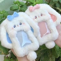 Usine En Gros Super Mignon Dessin Animé En Peluche Titulaire De La Carte Keying Kpop Mignon En Peluche 3 pouces Photo Titulaire Porte-clés Kpop Photo Carte Charme