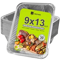 Halbe Größe Aluminiumfolie-Schalen für Speisenwärmer, Robuste Einweg-Recyclingfähige Tiefe Behälter für Catering, Buffet und Lebensmittelaufbewahrung