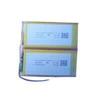 Paket baterai lithium polimer 10000mAh, 2 baterai secara paralel, dengan papan BMS, cocok untuk lampu LED
