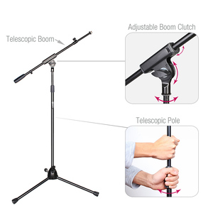 Ms005t yinyu DDP RTS phát sóng lớp Heavy Duty mic đứng Telescopic BOOM cho Studio/sân khấu - Product Image 2