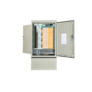 Outdoor 576f Fiber Optical Cross Connect Distribution Standing Cabinet With Splice Module