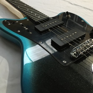 Jazzmast Guitar Fingerboard Blue-<b>Black</b> Body Features Fast Ship From USA - Product Image 5