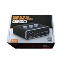 Interfaz de Audio Profesional Multifunción Accuracy Pro Audio SD-21, Tarjeta de Sonido USB Externa para Grabación de Audio y Transmisión en Vivo