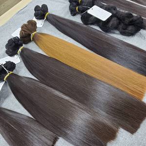 Extensiones de Cabello Humano Virgen Vietnamita Toupee Corp T01, Ondulado Ligero, Doble Trama, Tejido a Máquina, 18 Pulgadas, 100g - Product Image 1