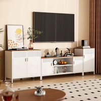 Armoire de cuisine moderne, anti-poussière, en acier, modulaire, sur mesure, 4 étagères réglables, imperméable, écologique, marque Zhongxing HX-1009